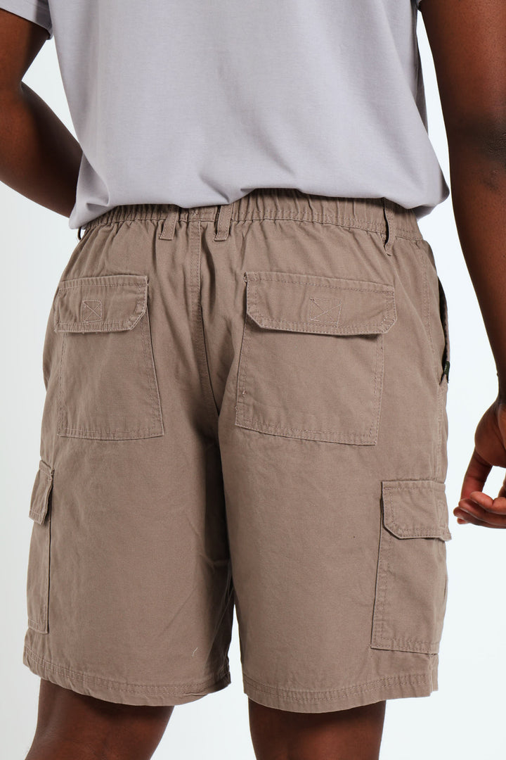 Willys 21cm Elasticated Shorts - Brown