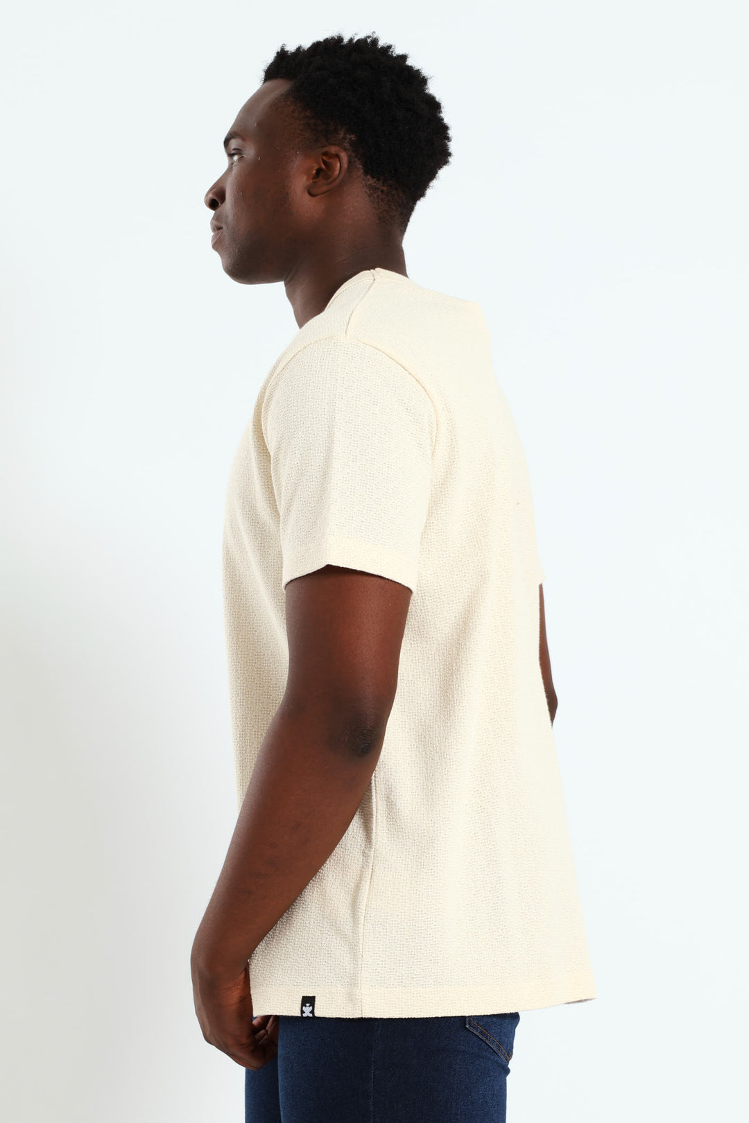 Structured Knit Tee - Off White