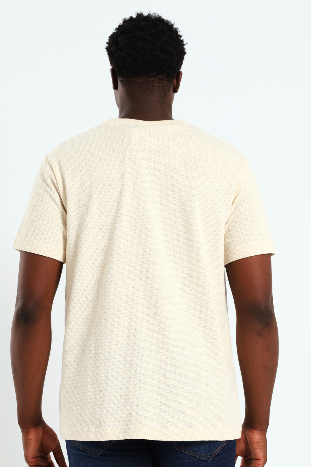 Structured Knit Tee - Off White