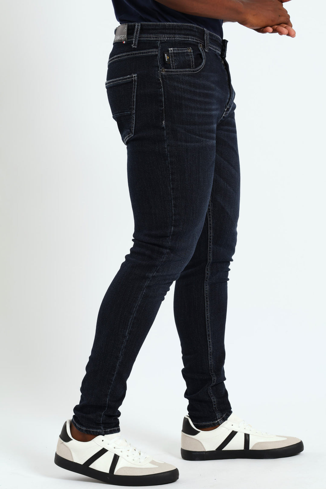 Ripped & Repair Super Skinny Jean - Blue/Black