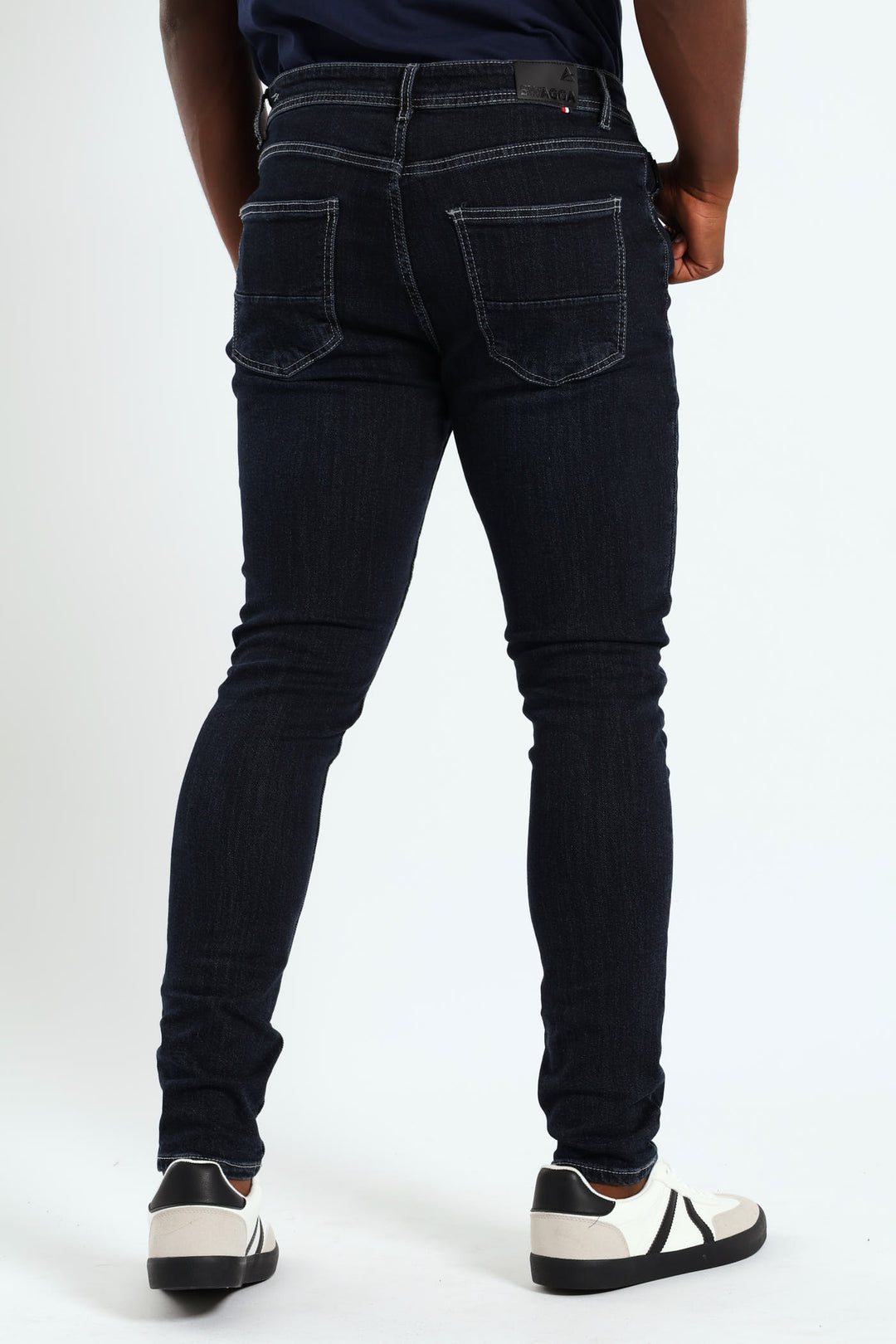 Ripped & Repair Super Skinny Jean - Blue/Black