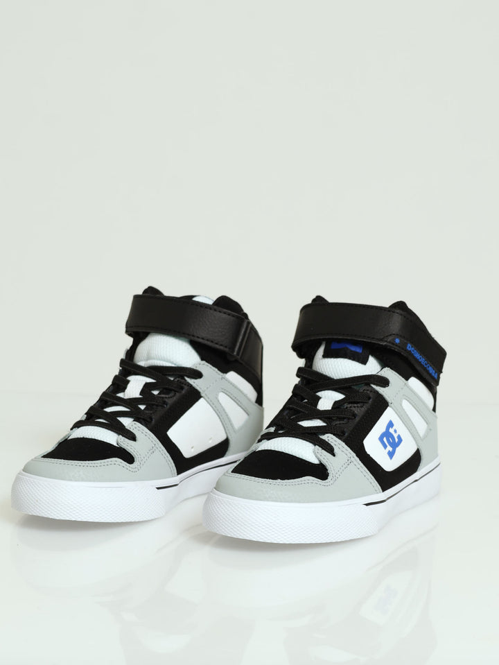 Boys Pure High-Top Sneaker - White/Grey