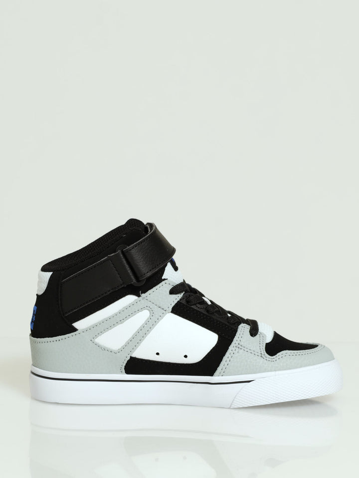 Boys Pure High-Top Sneaker - White/Grey