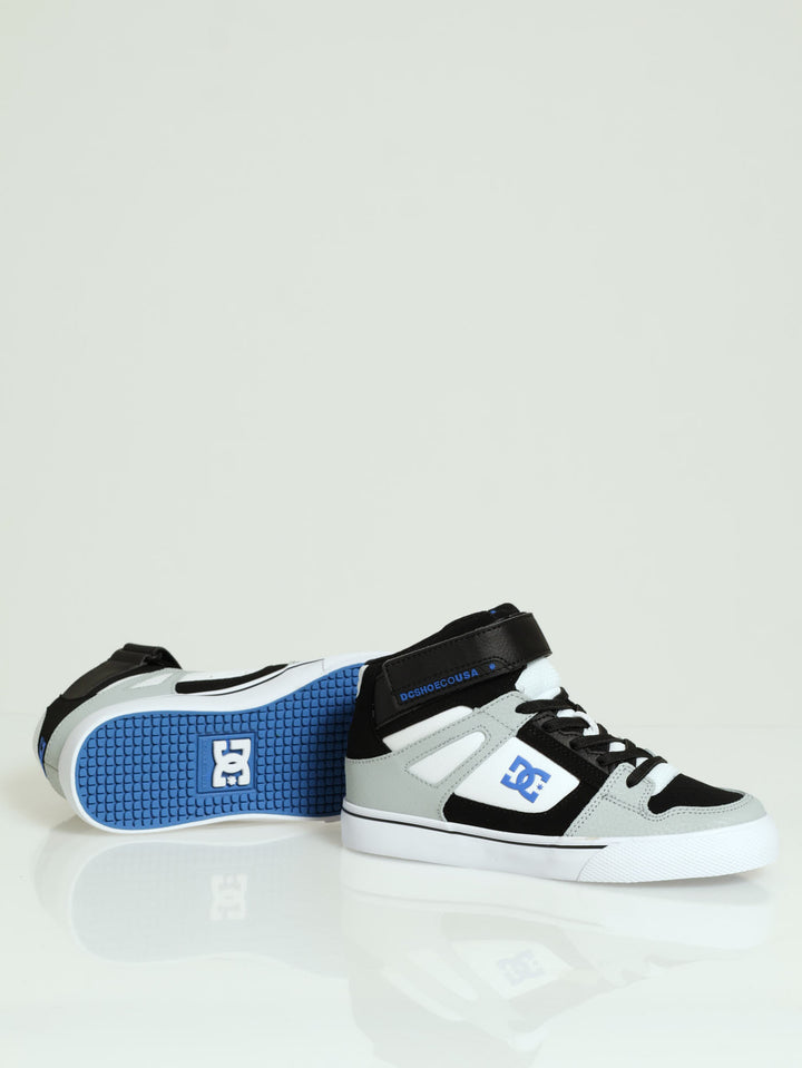 Boys Pure High-Top Sneaker - White/Grey