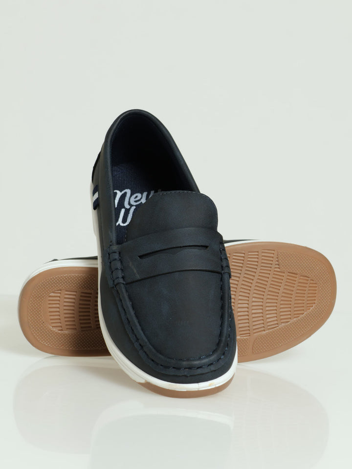 Boys Slip On Driver - Navy