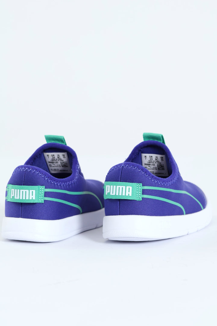 Pre-Boys Courtflex V3 Slip On Sneaker - Blue