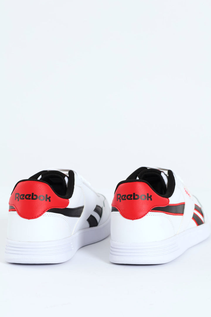 Court Advance Closed Toe Lace Up Sneaker - White/Red