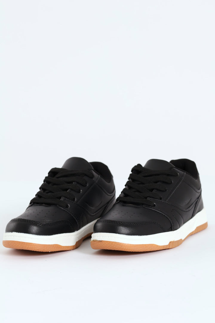 Boys Pu Sneaker - Black