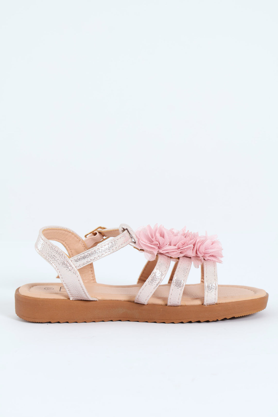 Pre-Girls Pink Flower Comfort Sandal - Pink