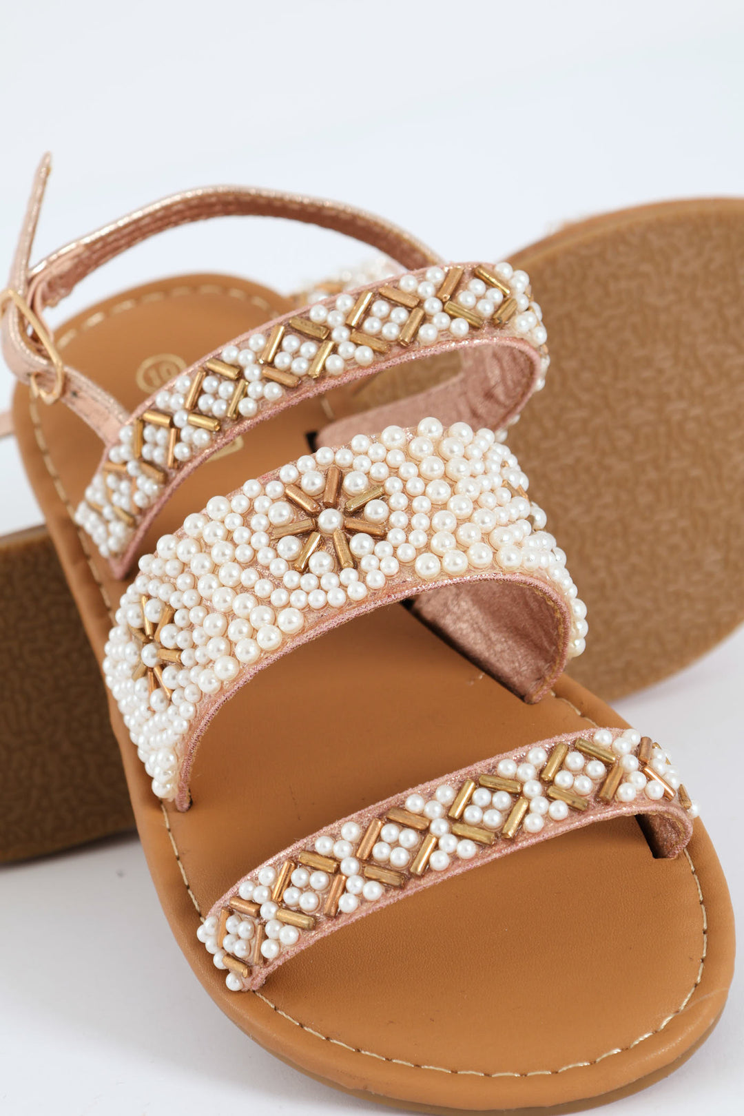 Pre-Girls Pearl Slingback Sandal - Rose Gold