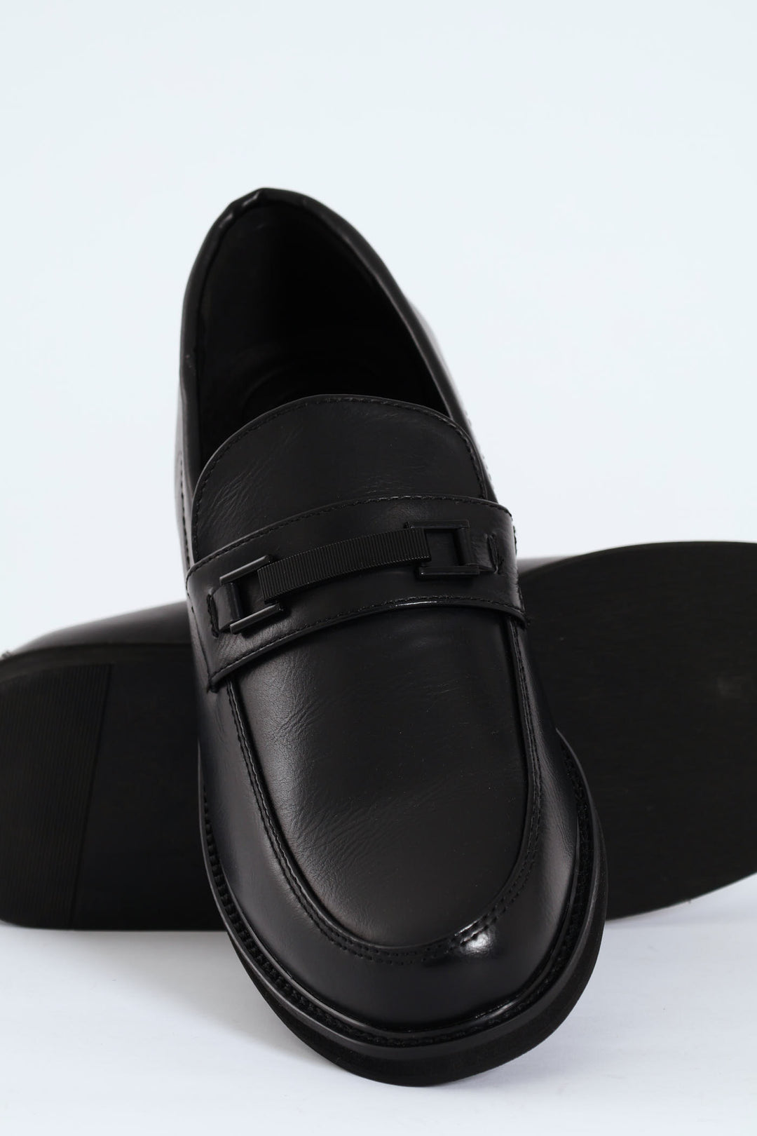 Trim Detail Formal Slip On Shoe  - Black