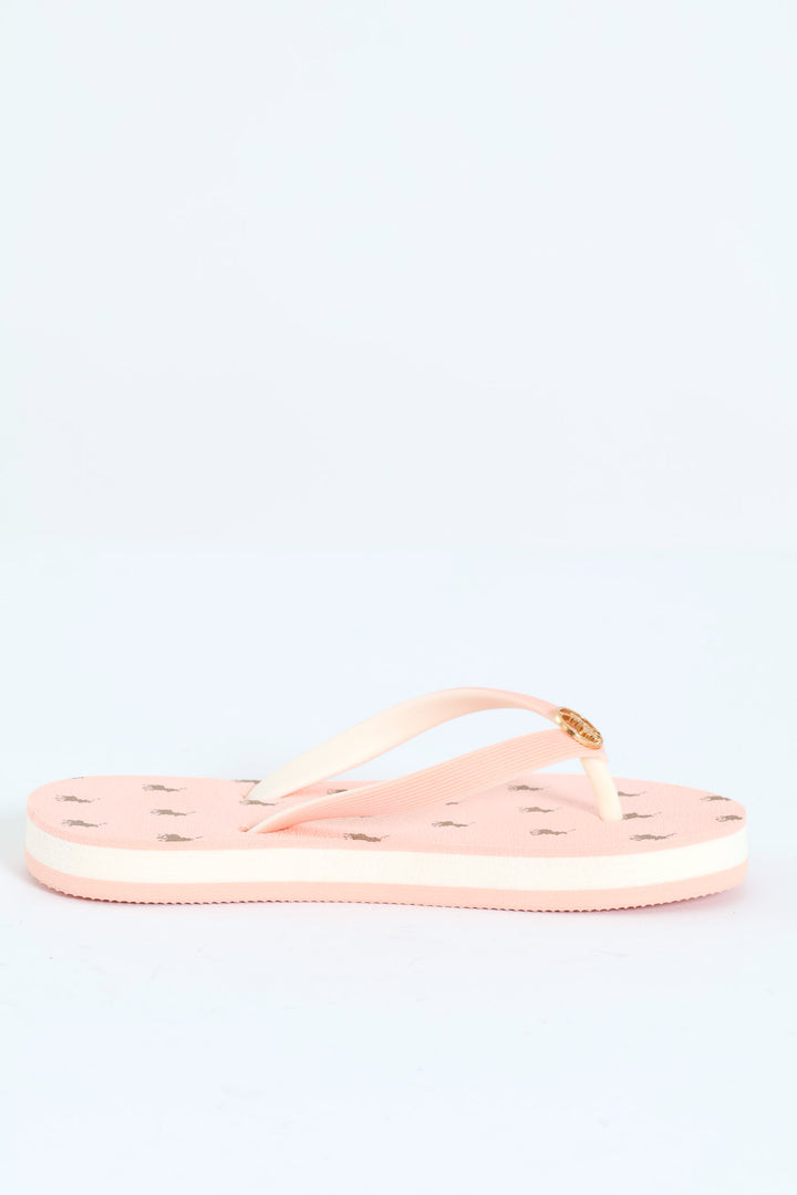 Girls Monogram Flip Flop - Pink