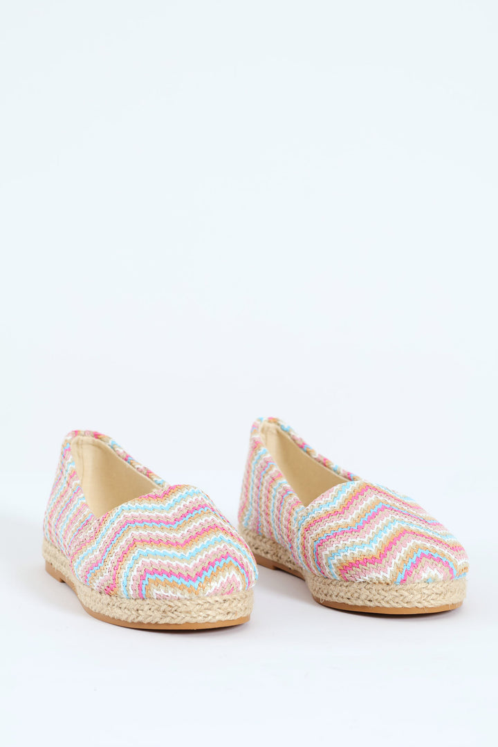 Girls Woven Espadrille Pump