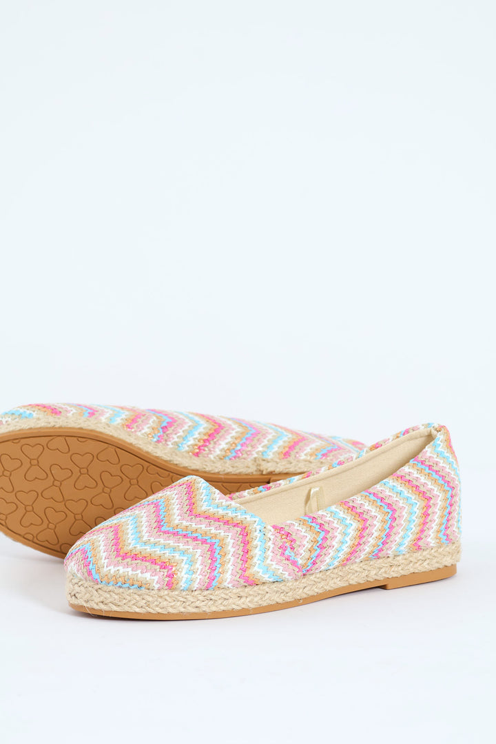 Girls Woven Espadrille Pump