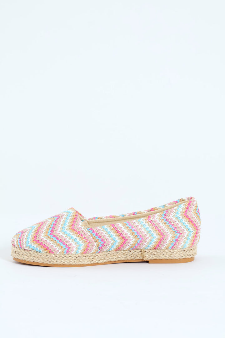 Girls Woven Espadrille Pump