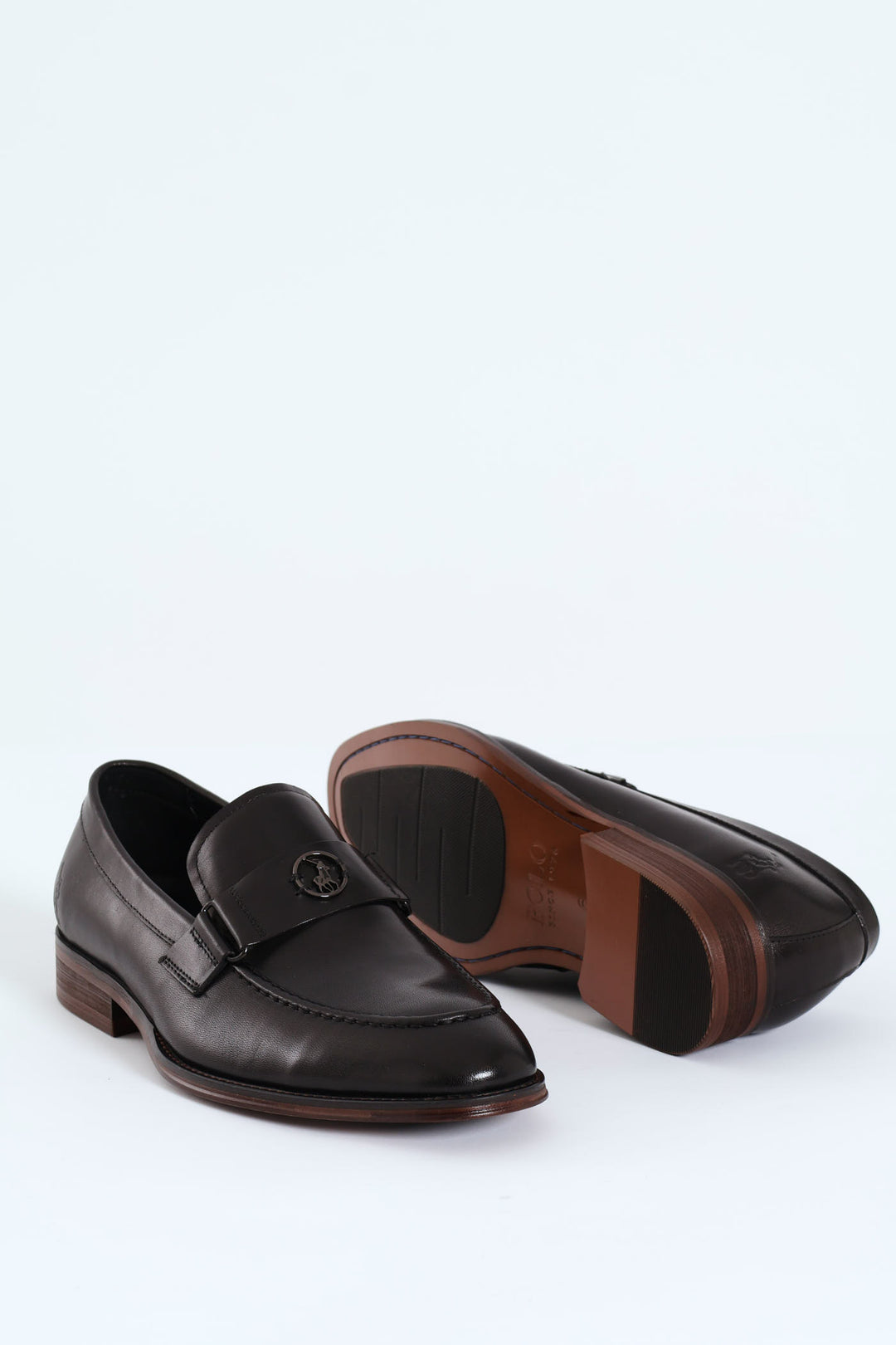 Circle Pony Trim Penny Loafer - Black