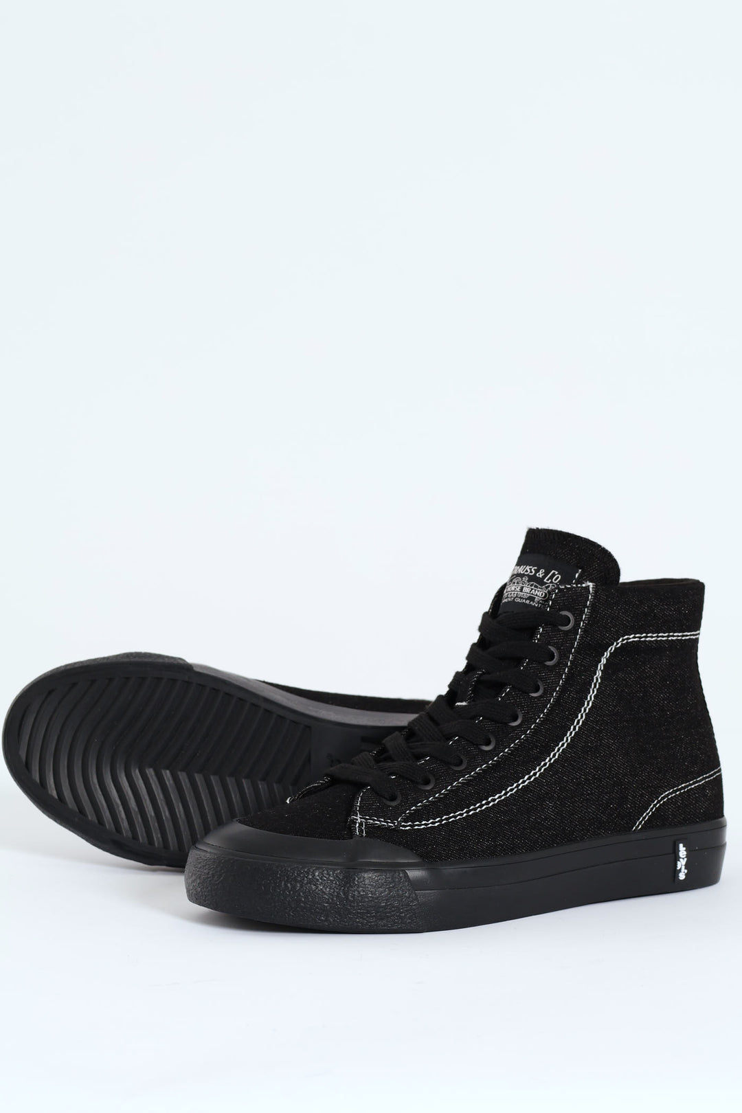 LS2 Mid Contrast Stitch Lace Up Sneaker - Black