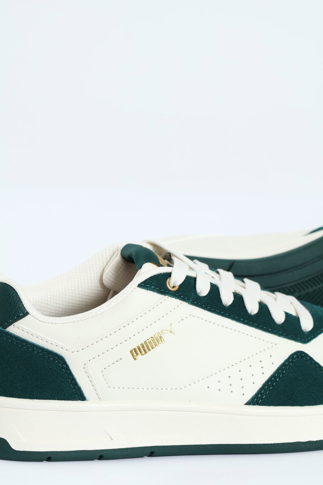 Court Classic Side Panel Lace Up Sneaker - White/Green