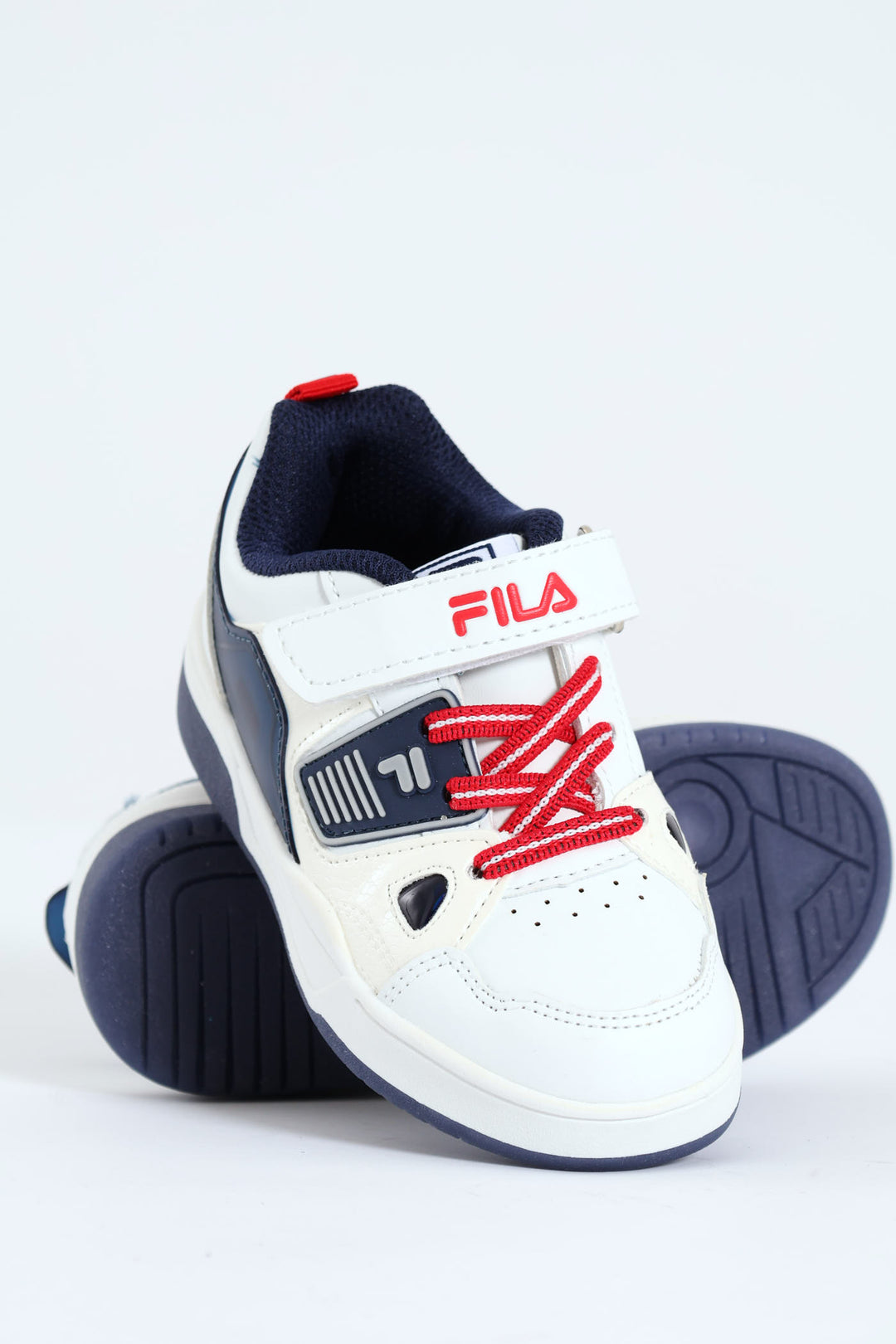 Pre-Boys Em Lights Sneaker - White/Navy