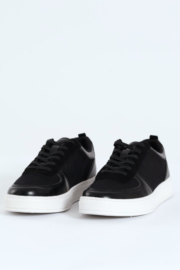 Jacquard Monogram Sneaker - Black