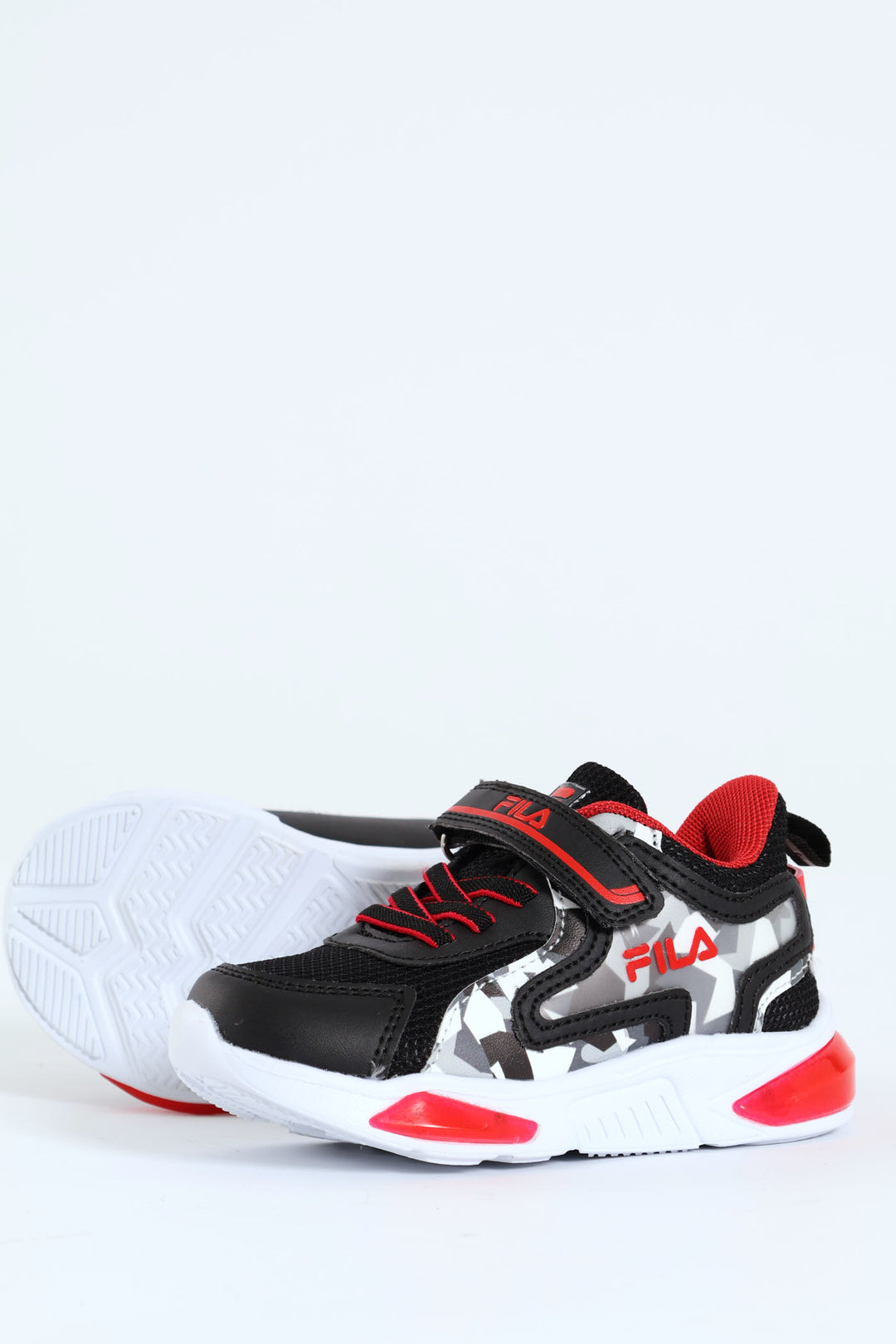 Pre-Boys Ranger Lights Sneaker - Black/Red