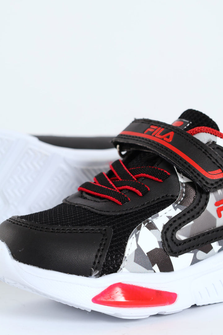 Pre-Boys Ranger Lights Sneaker - Black/Red