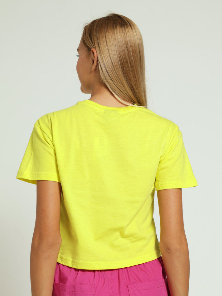 Girls Boxy Slay Tee - Lime