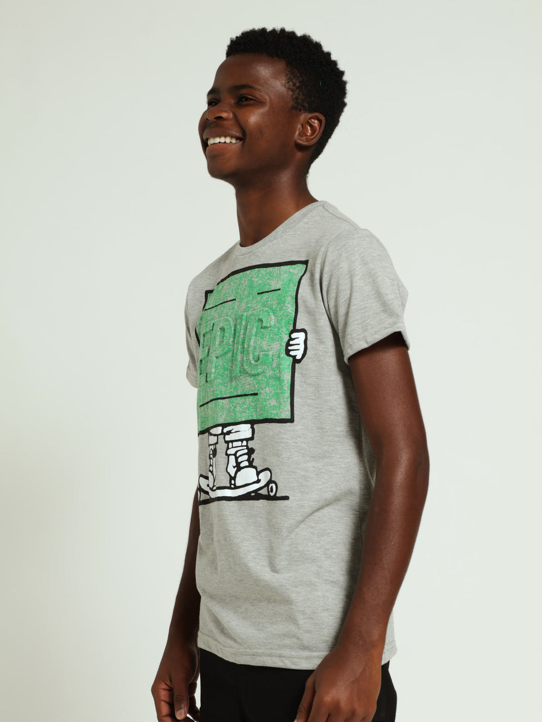 Boys Epic Embossed Tee - Grey