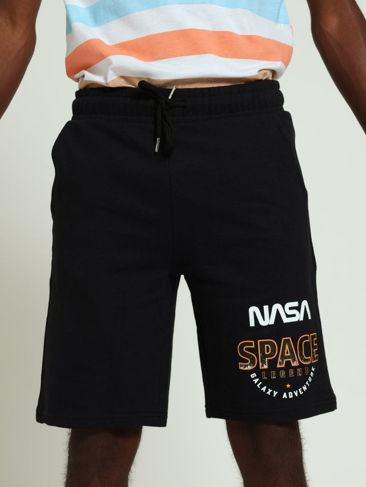 Boys Nasa Galaxy  Shorts - Black