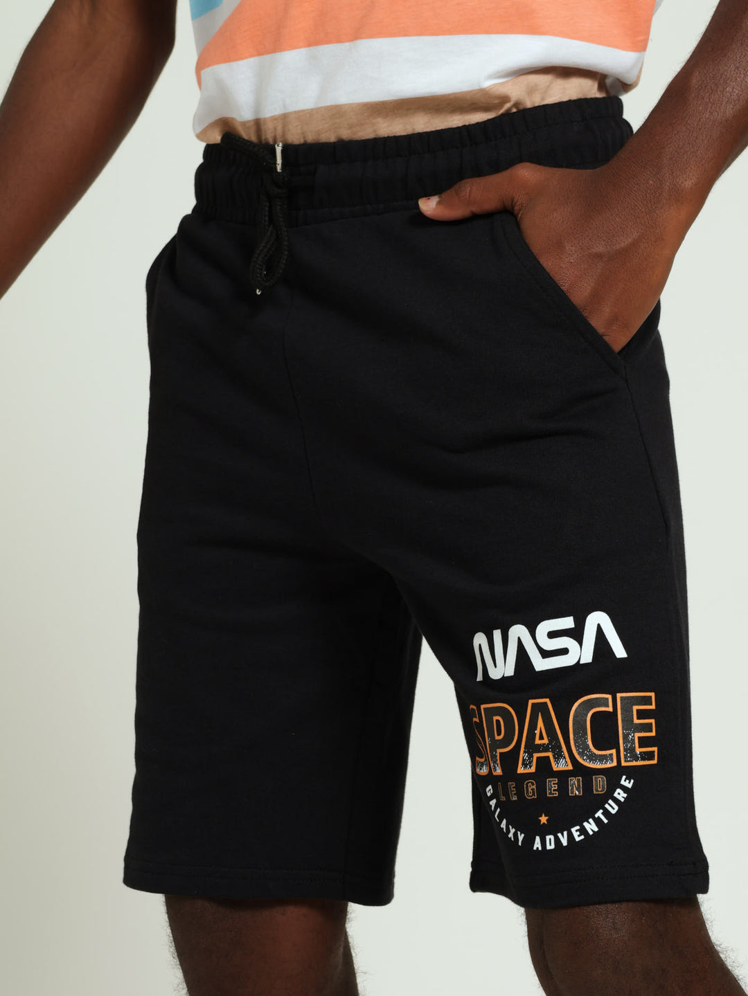 Boys Nasa Galaxy  Shorts - Black