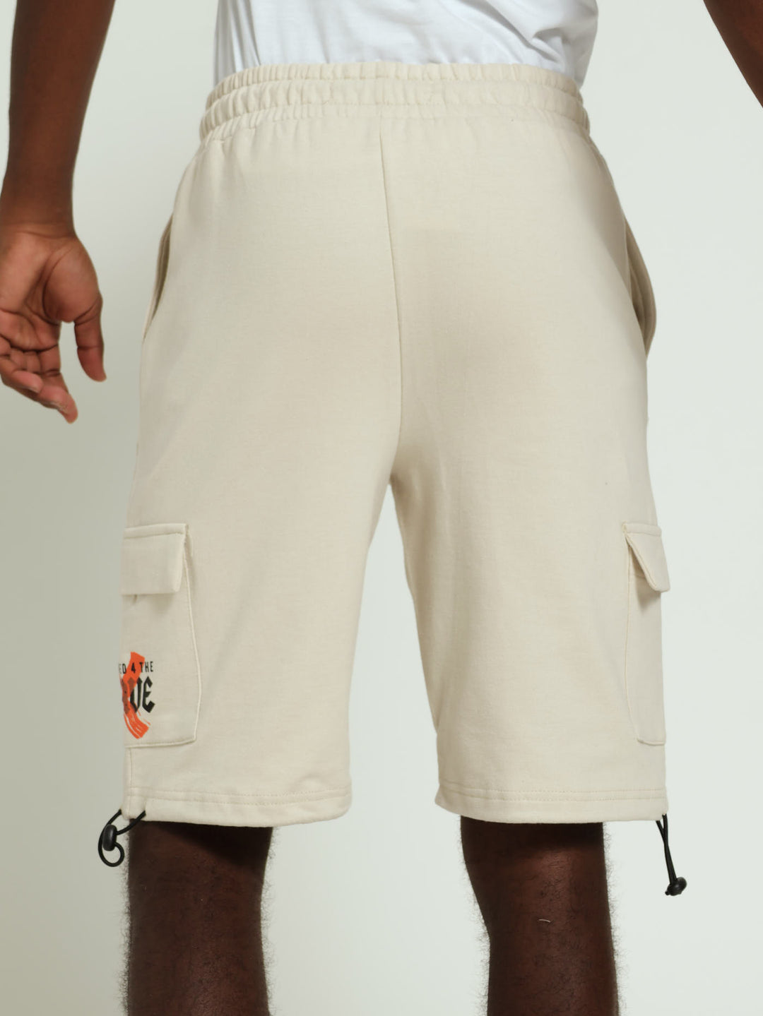 Boys Cargo Fleece Shorts - Stone