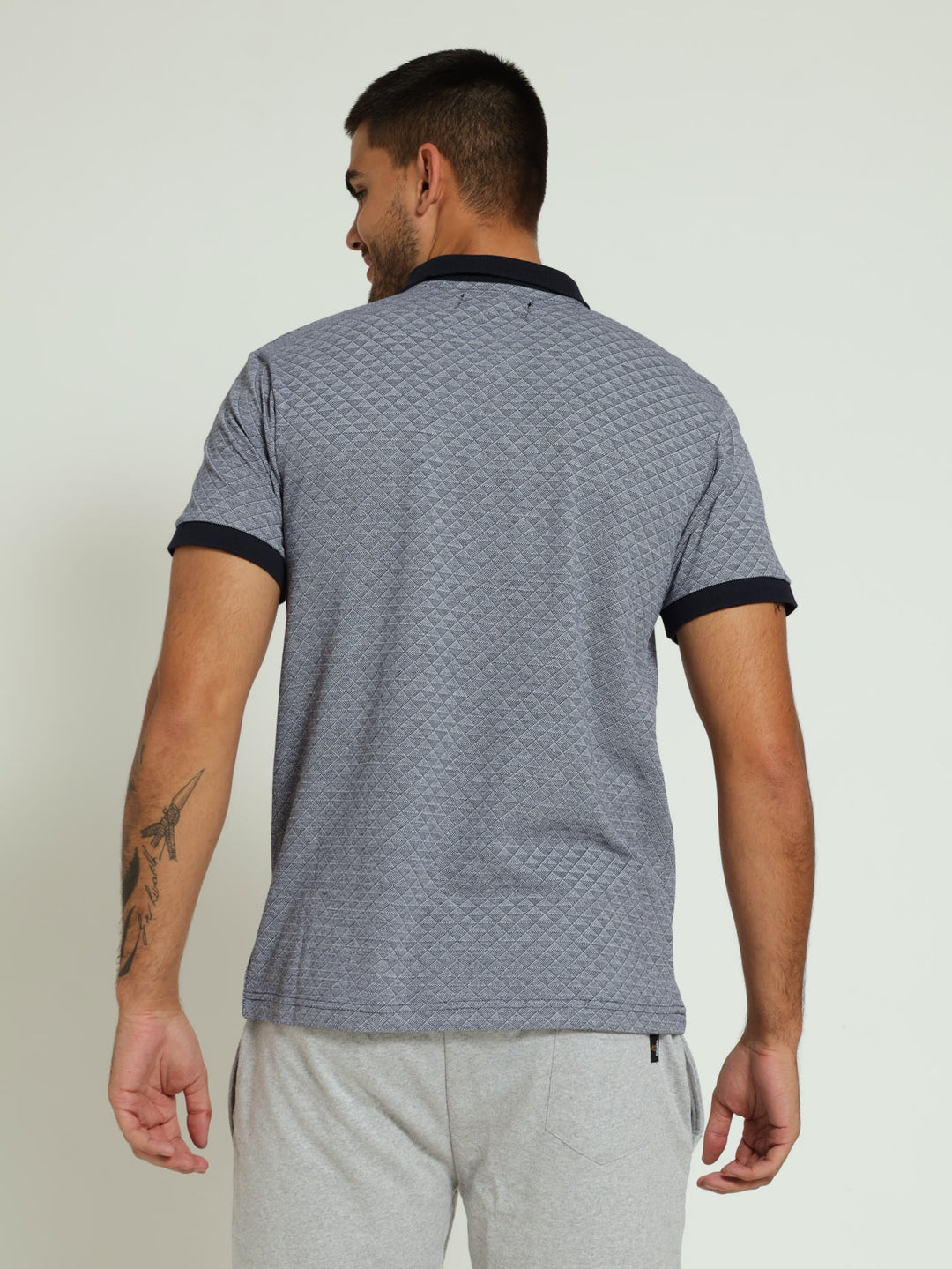 Texture Diamond Golfer - Navy