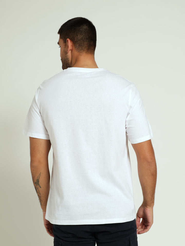 Badge Plain Crew Tee - White