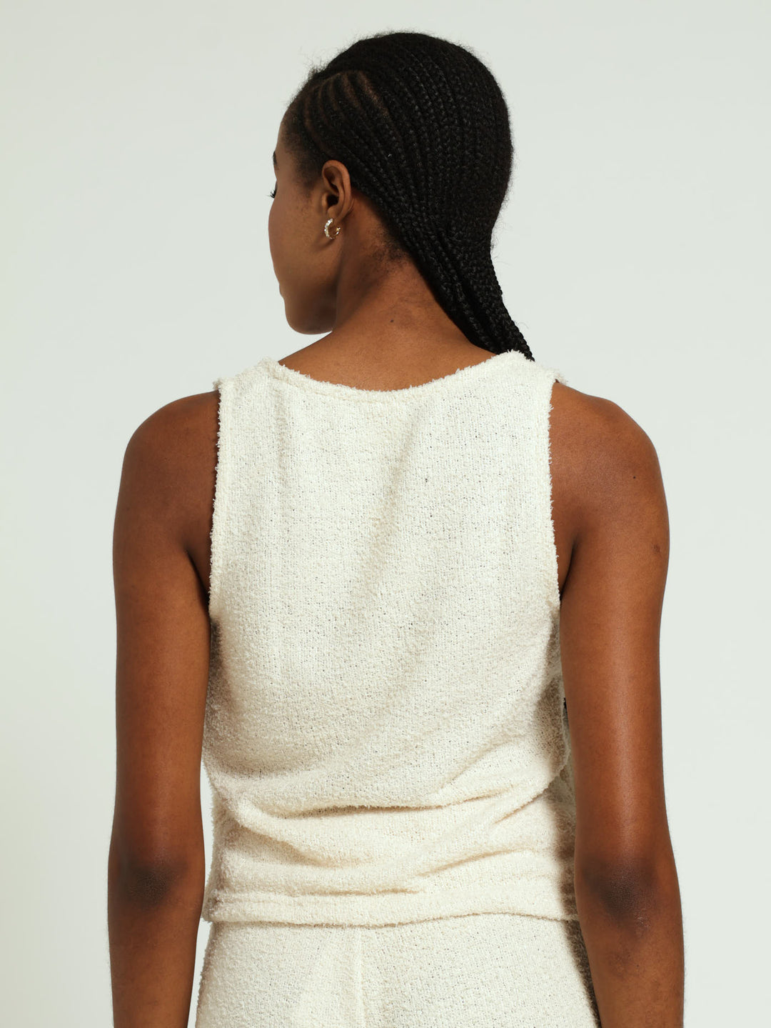 Cosy Knit Tank Top - Beige