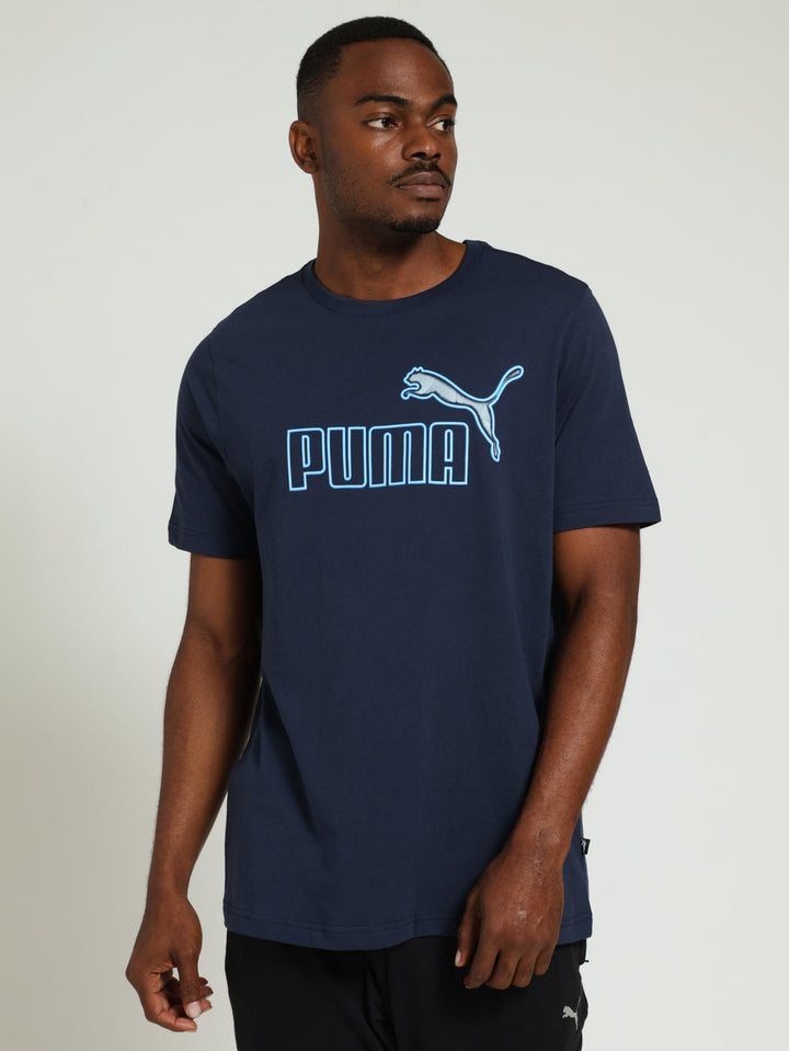 No.1 Cutline Logo Tee - Navy