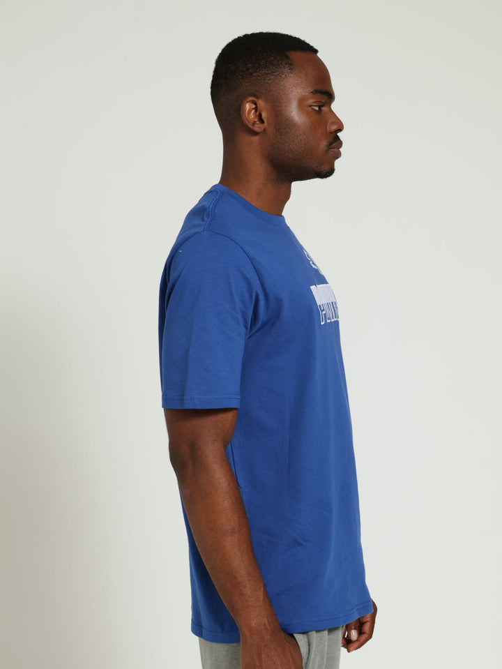 No.1 Embroidery Logo Tee - Cobalt