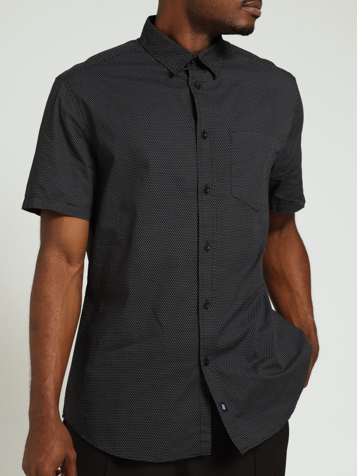 Spot Woven Shirt - Black/White