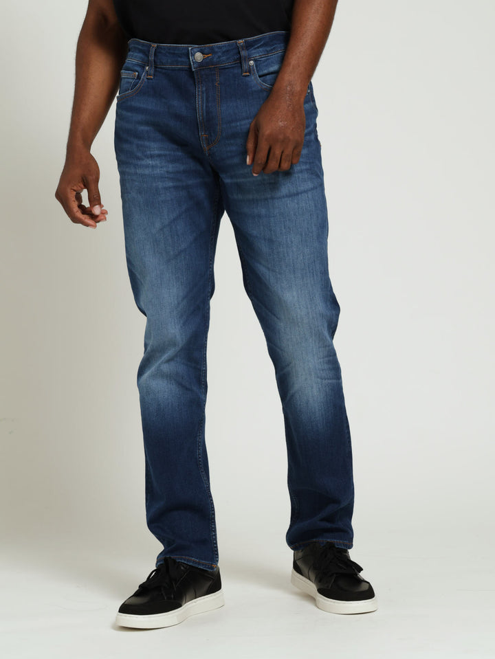 Slim Leg Denim Jean - Mid Blue