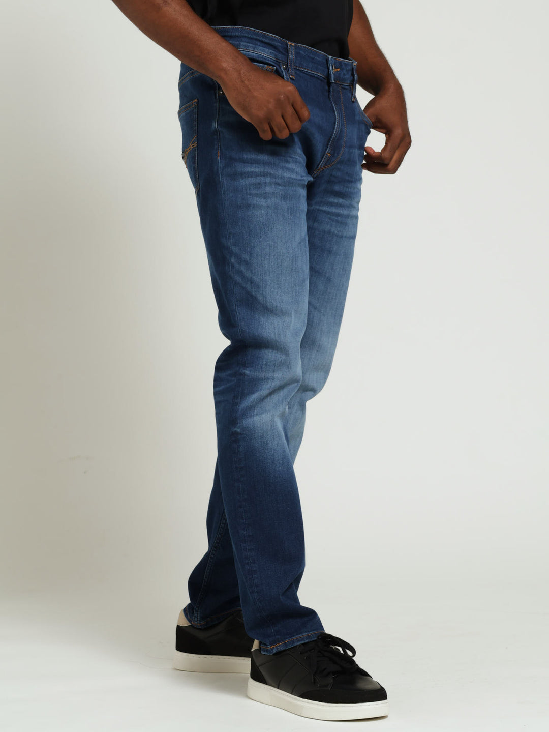 Slim Leg Denim Jean - Mid Blue