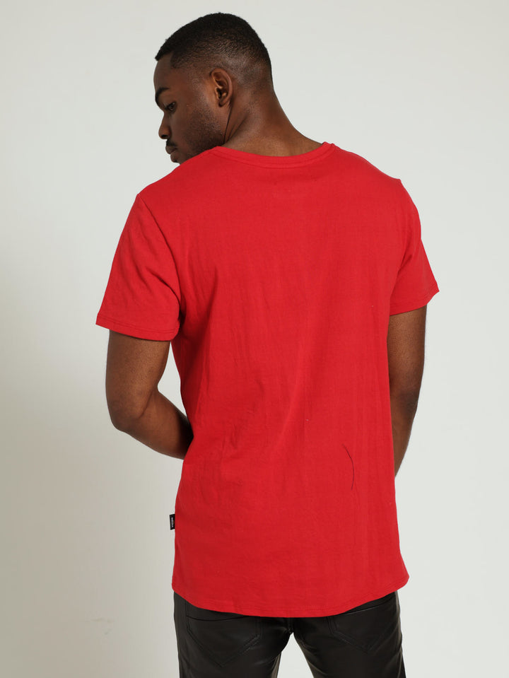 Basic Print Tee - Red