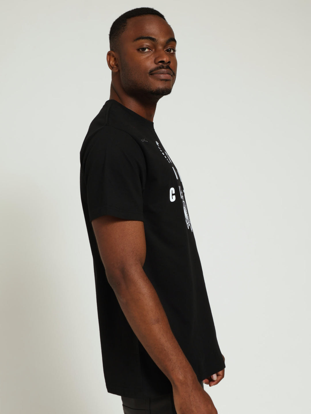 Basic Print Tee - Black/White