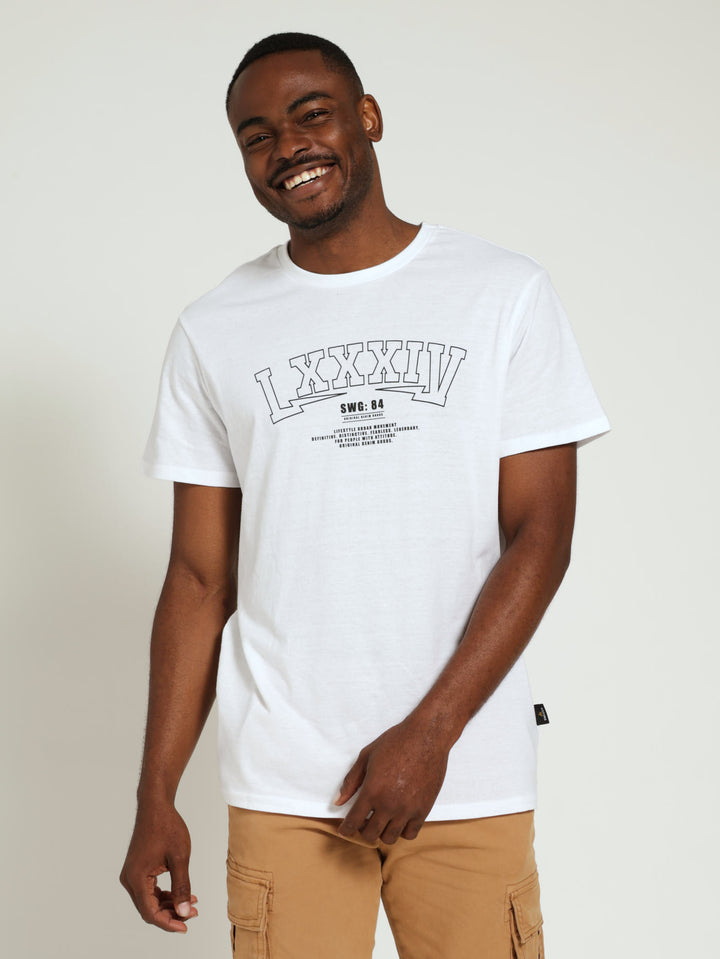 Basic Print Tee - White