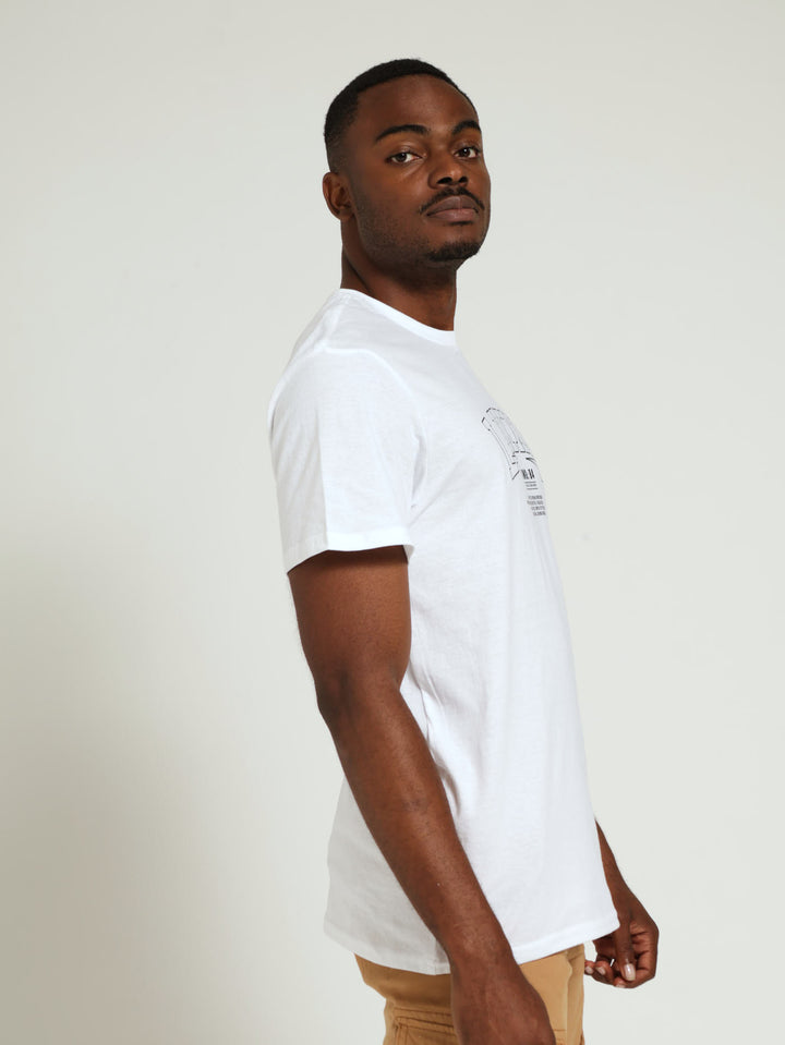 Basic Print Tee - White