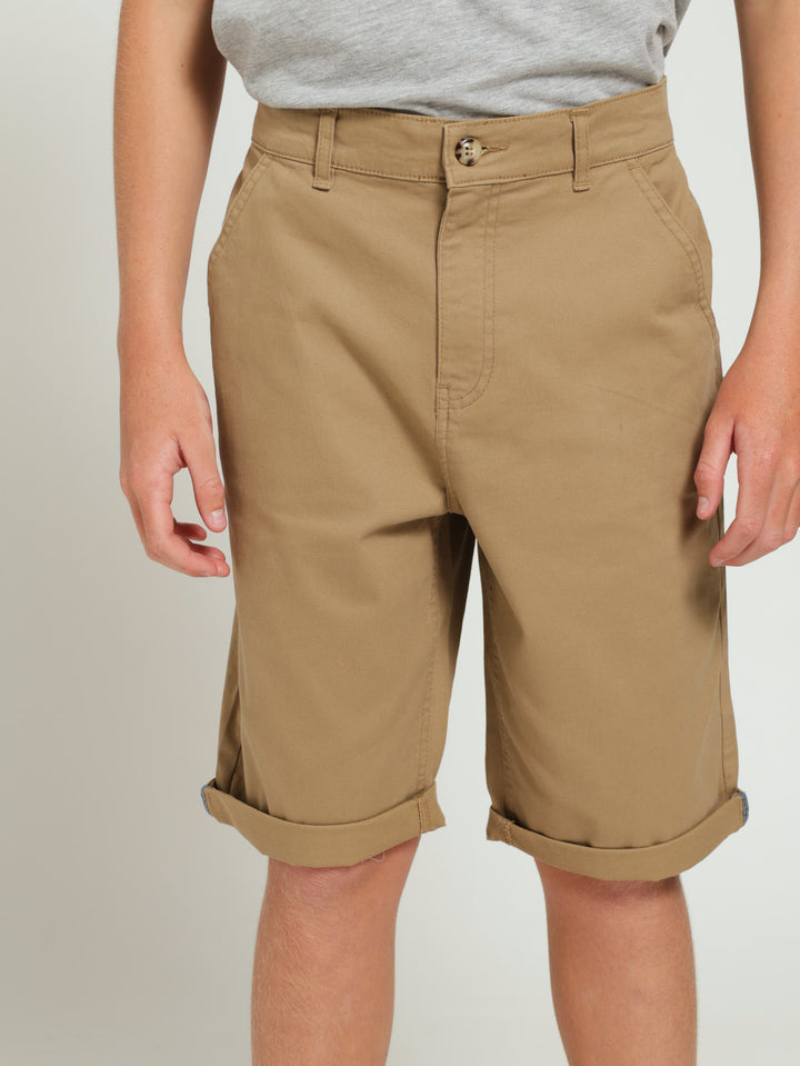 Boys Kelp Chino Shorts - Stone