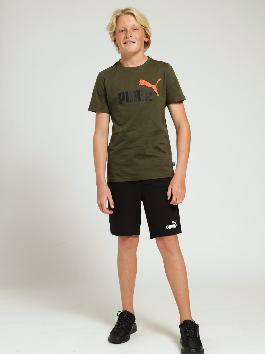 Boys 2 Colour Tee - Black