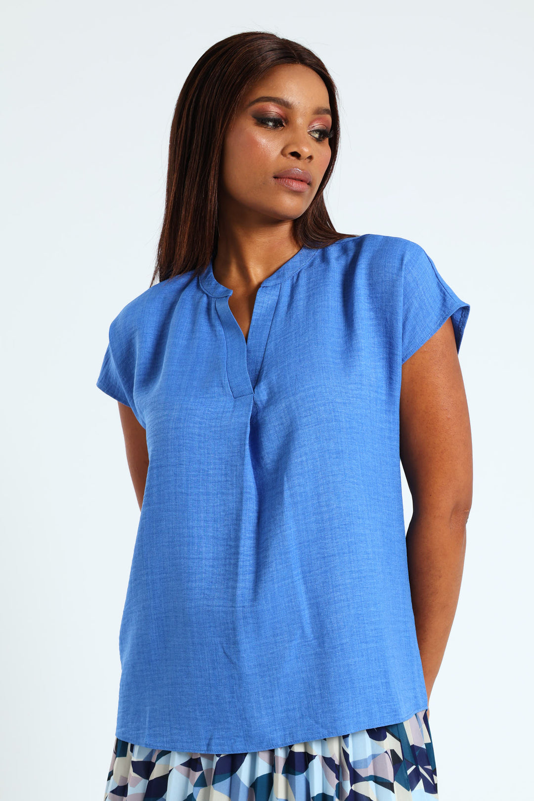 Popover Blouse - Blue