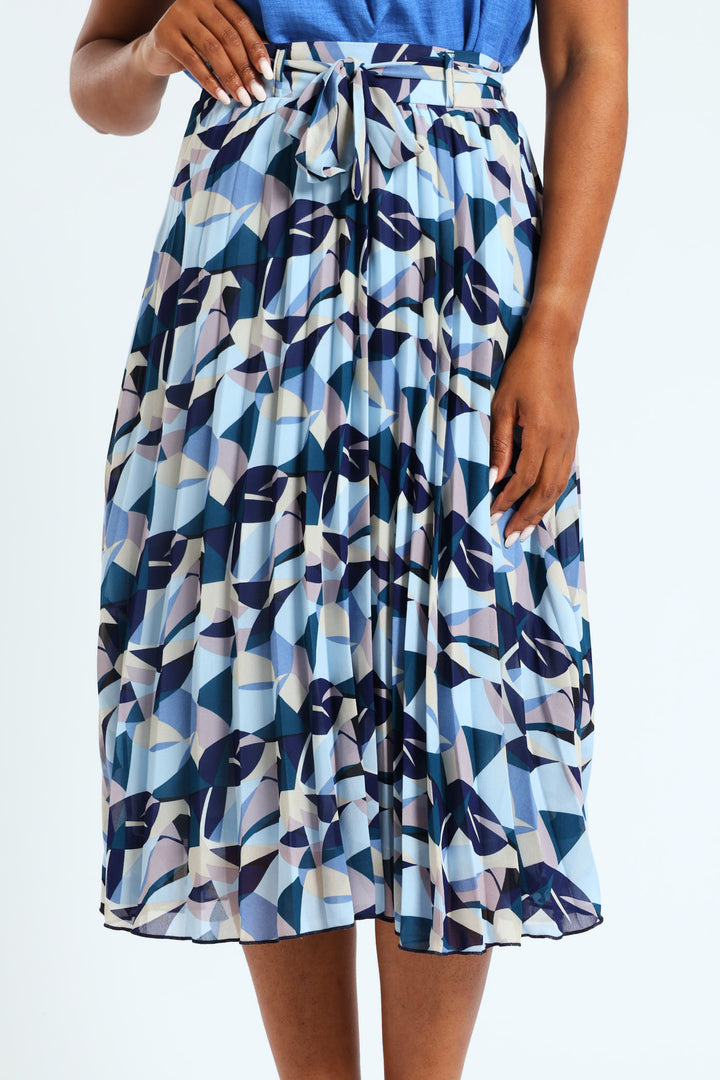 Sunray Pleated Midi Skirt