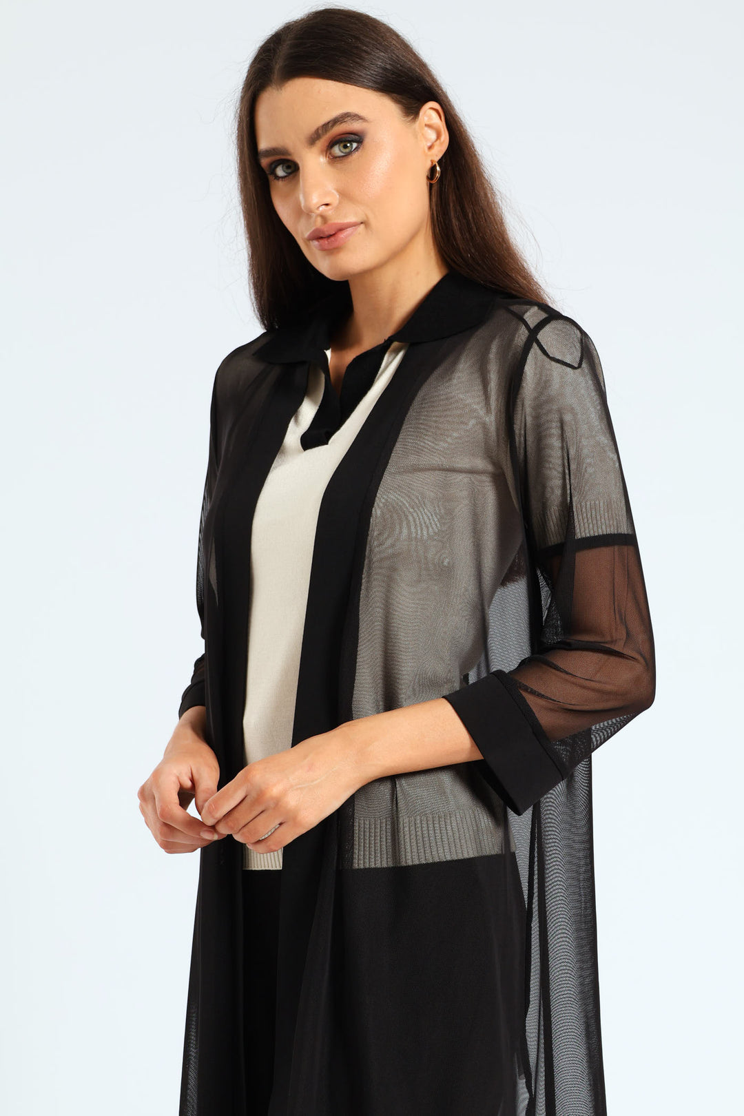 Mesh Throw Jacket - Black