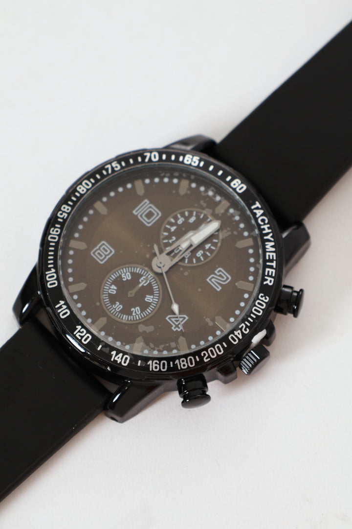 Pu Strap Watch - Black