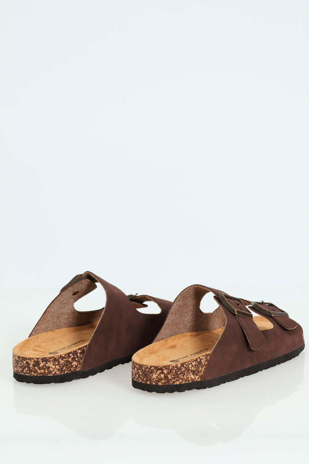 Double Buckle Comfort Sandal - Chocolate